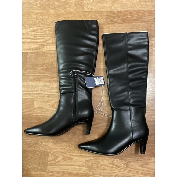 NWT Universal Thread Kendra Tall Dress Boots Kitten Heel Memory Foam Black 5.5 - Picture 5 of 14